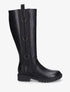 Bottes plates en simili à anneaux - Noir - 5