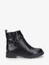 Bottines unies en simili - Noir - 1