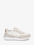 Sneakers bicolore en simili - Beige - 1