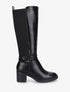 Bottes en simili à sangle tressée - Noir - 5