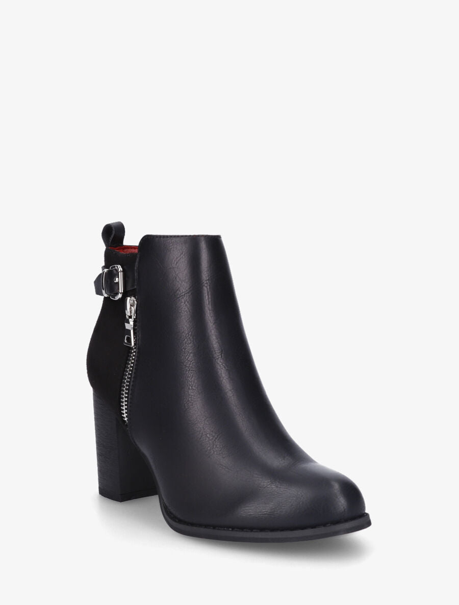 Bottines hautes bi-matière - Noir - 2