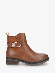 Bottines plates à semelle crantée - Camel - 5