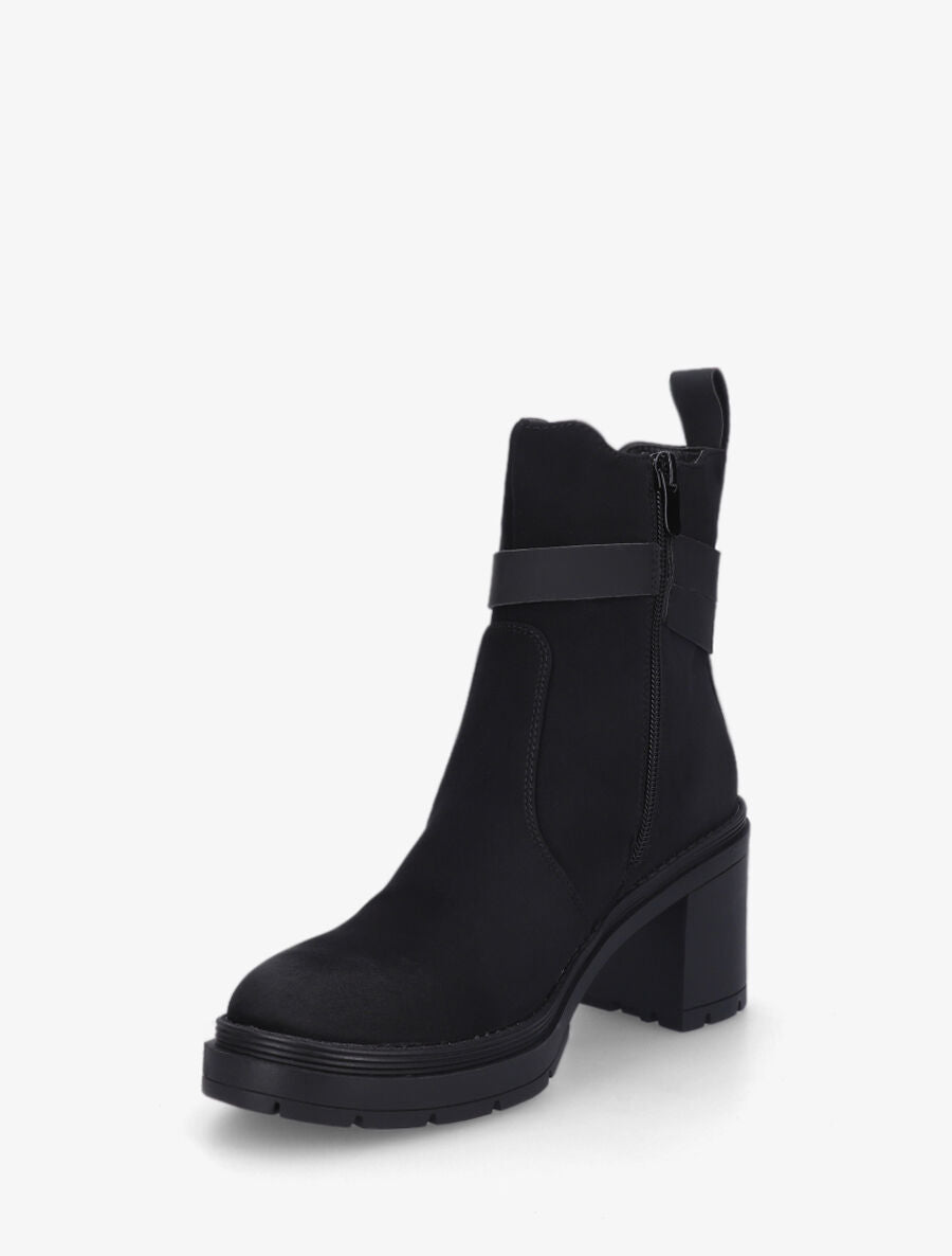 Bottines montantes en suédine - Noir - 3