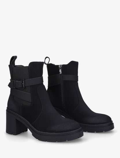 Bottines montantes en suédine - Noir - 4