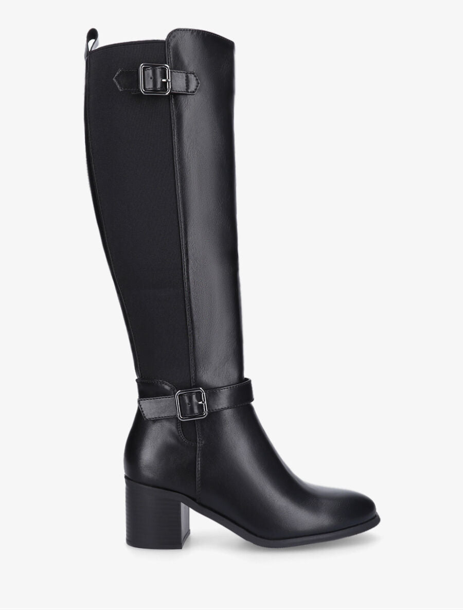 Bottes unies à talon - Noir - 5