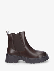 Bottines élastiquées à semelles crantées - Marron - 1