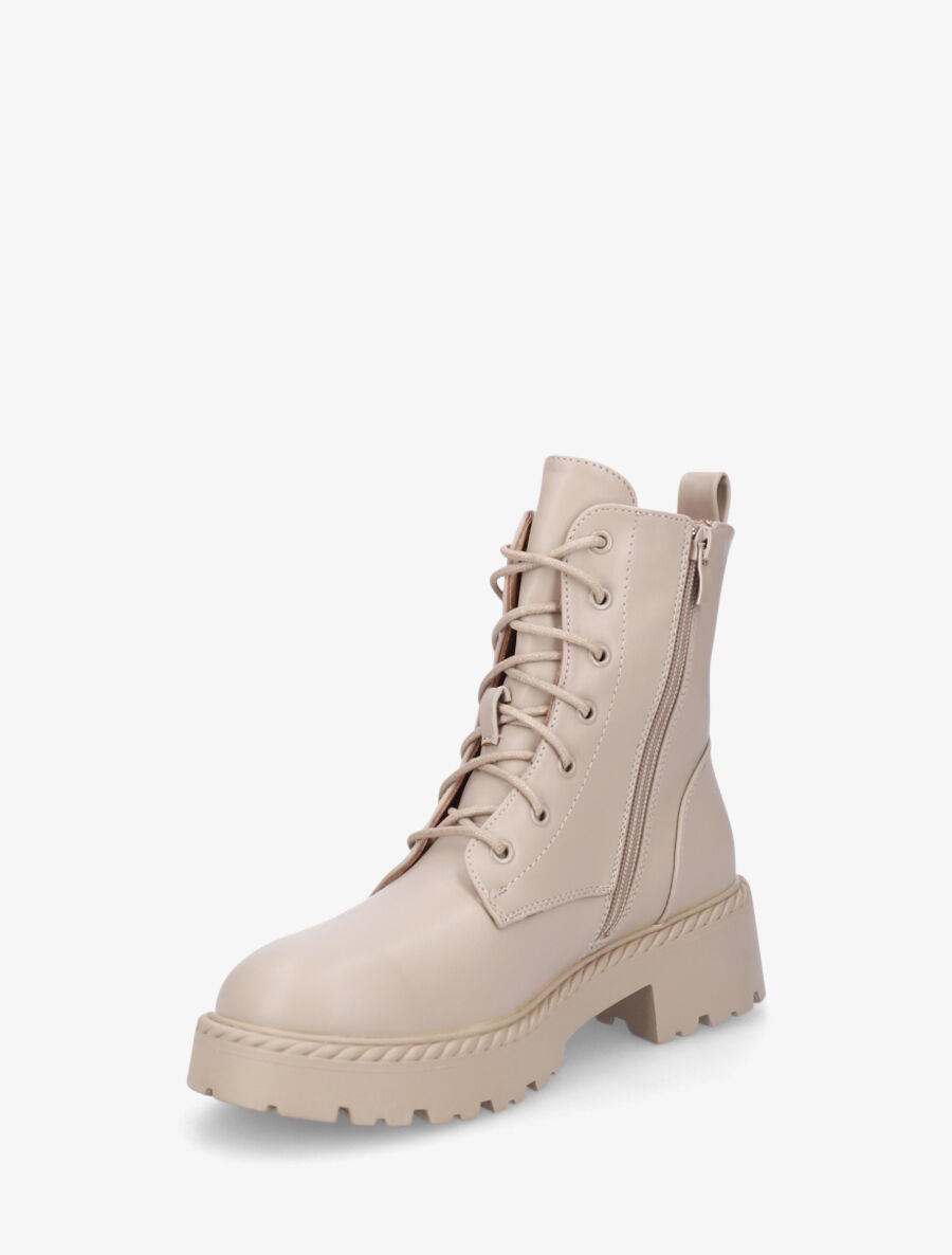 Bottines montantes à lacets - Taupe - 3