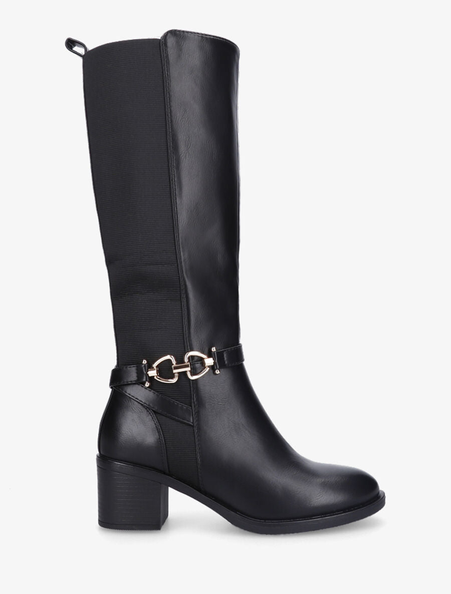 Bottes classiques en simili - Noir - 1