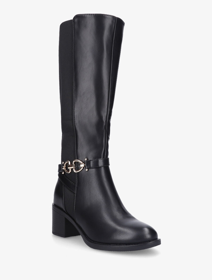 Bottes classiques en simili - Noir - 2