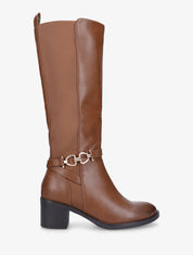 Bottes classiques en simili - Camel - 5