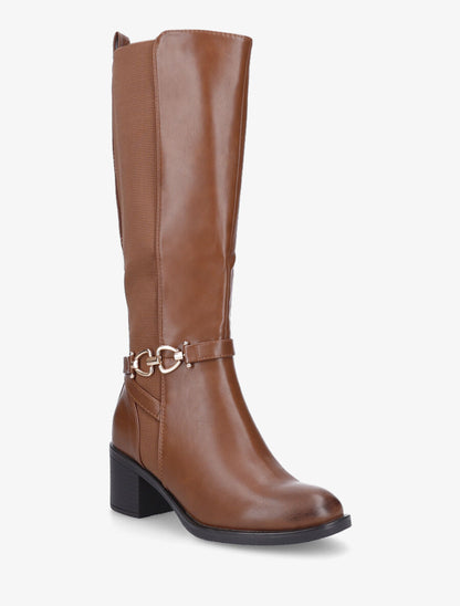 Bottes classiques en simili - Camel - 2