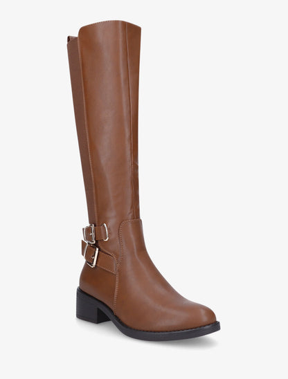 Bottes élastiquées à double sangle - Camel - 2