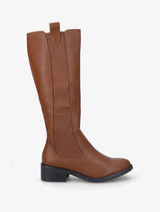 Bottes cavalières élastiquées - Camel - 7