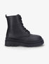 Boots en simili à lacets - Noir - 5