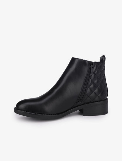 Bottines à contrefort matelassé - Noir - 3