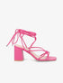 Sandales à nouer à la cheville et à talon - Fuchsia - 5
