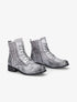 Bottines perforées à lacets et détail irisé - Argent - 5