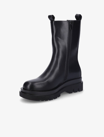 Bottines montantes à plateforme crantée - Noir - 4