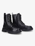 Bottines en simili à surpiqûres apparentes - Noir - 5