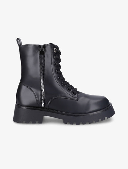 Bottines à zip décoratif stylisé - Noir - 5