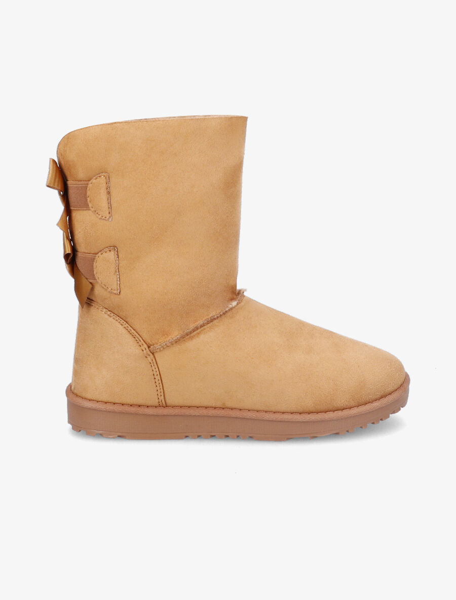 Boots fourrées à double flots - Camel - 1