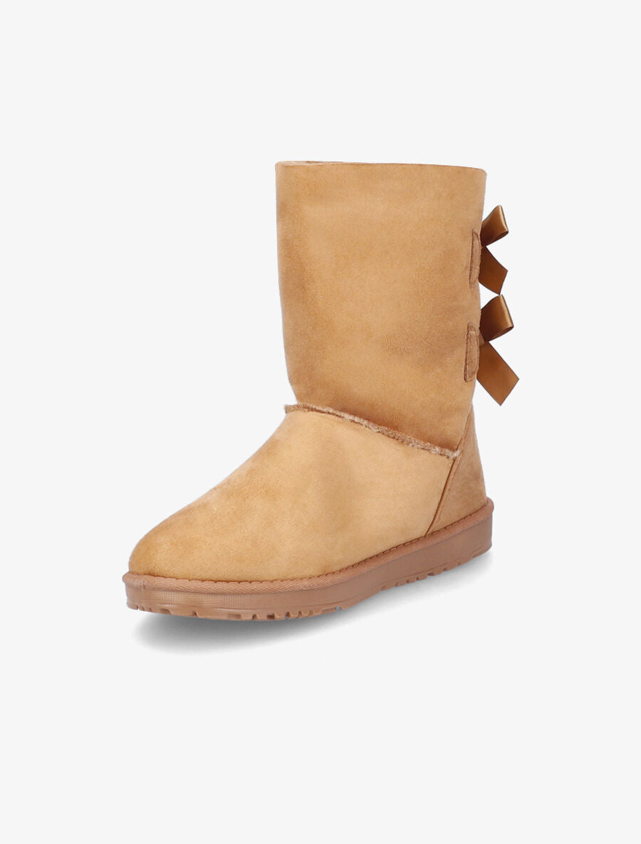Boots fourrées à double flots - Camel - 3