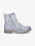 Bottines lacées à détail dentelle - Bleu - 5