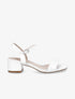 Sandales vernies à ganse effet croco - Blanc - 5