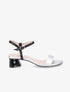 Sandales à bride et talons stylisés - Noir/argent - 1