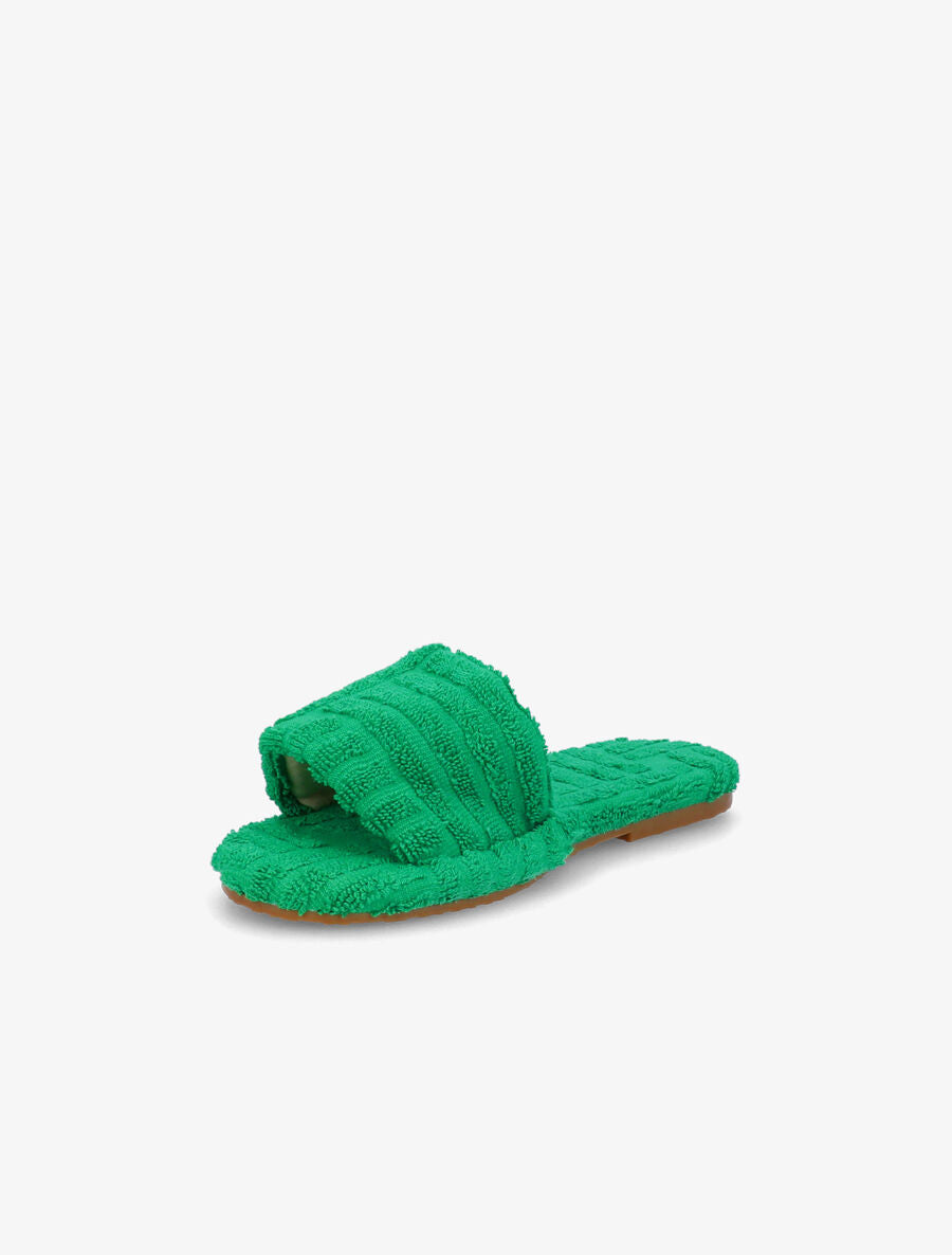 Claquettes en toile texturée - Vert - 3