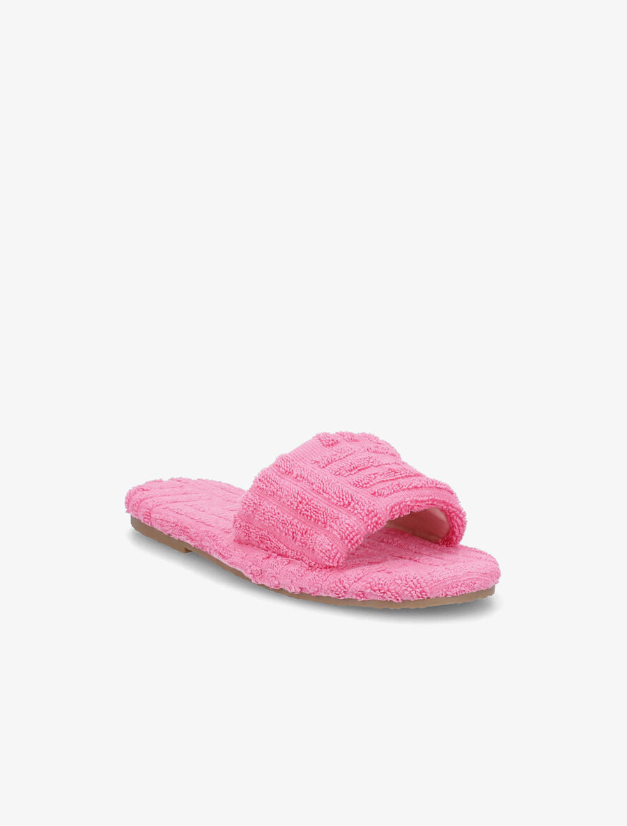 Claquettes en toile texturée - Rose - 2