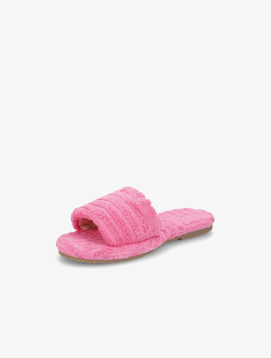 Claquettes en toile texturée - Rose - 3