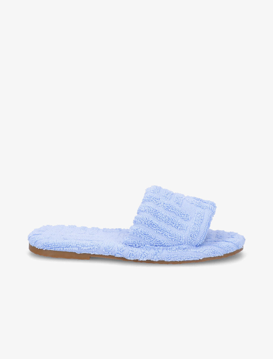 Claquettes en toile texturée - Bleu ciel - 5