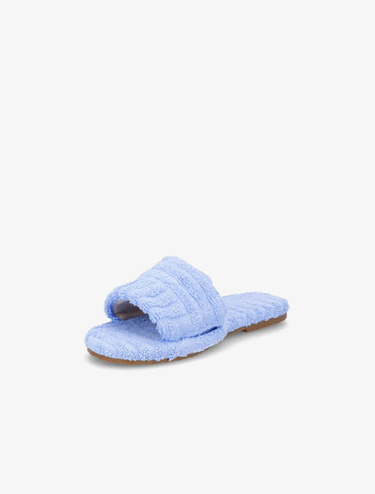 Claquettes en toile texturée - Bleu ciel - 3