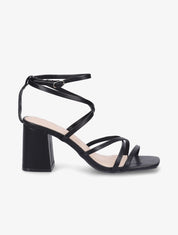 Sandales à brides et ganses fines - Noir - 1