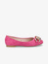 Ballerines à maillons et bouts carrés - Fushia - 5