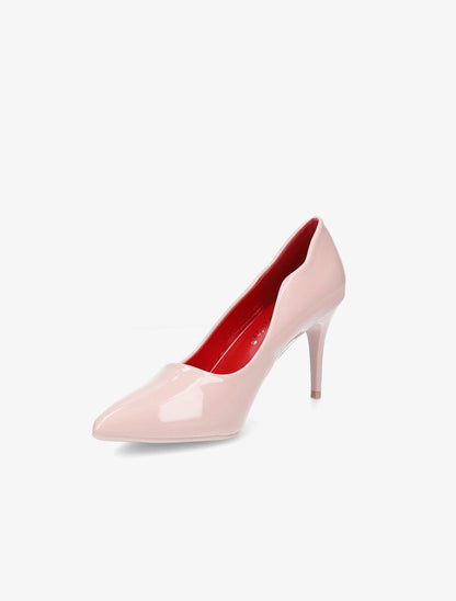 Escarpins vernis à bouts pointus - Rose poudré - 3