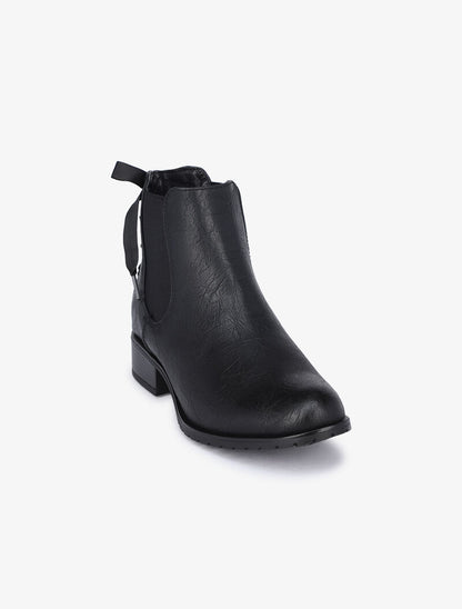 Chelsea boots à contrefort à corsage - Noir - 2