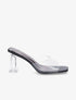 Mules transparentes à talons - Noir - 1