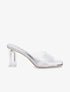 Mules transparentes à talons - Argent - 5