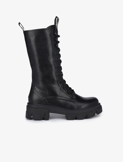 Boots montantes style militaire - Noir - 2