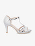 Sandales à talons salomé vernis et pailletées - Argent - 1