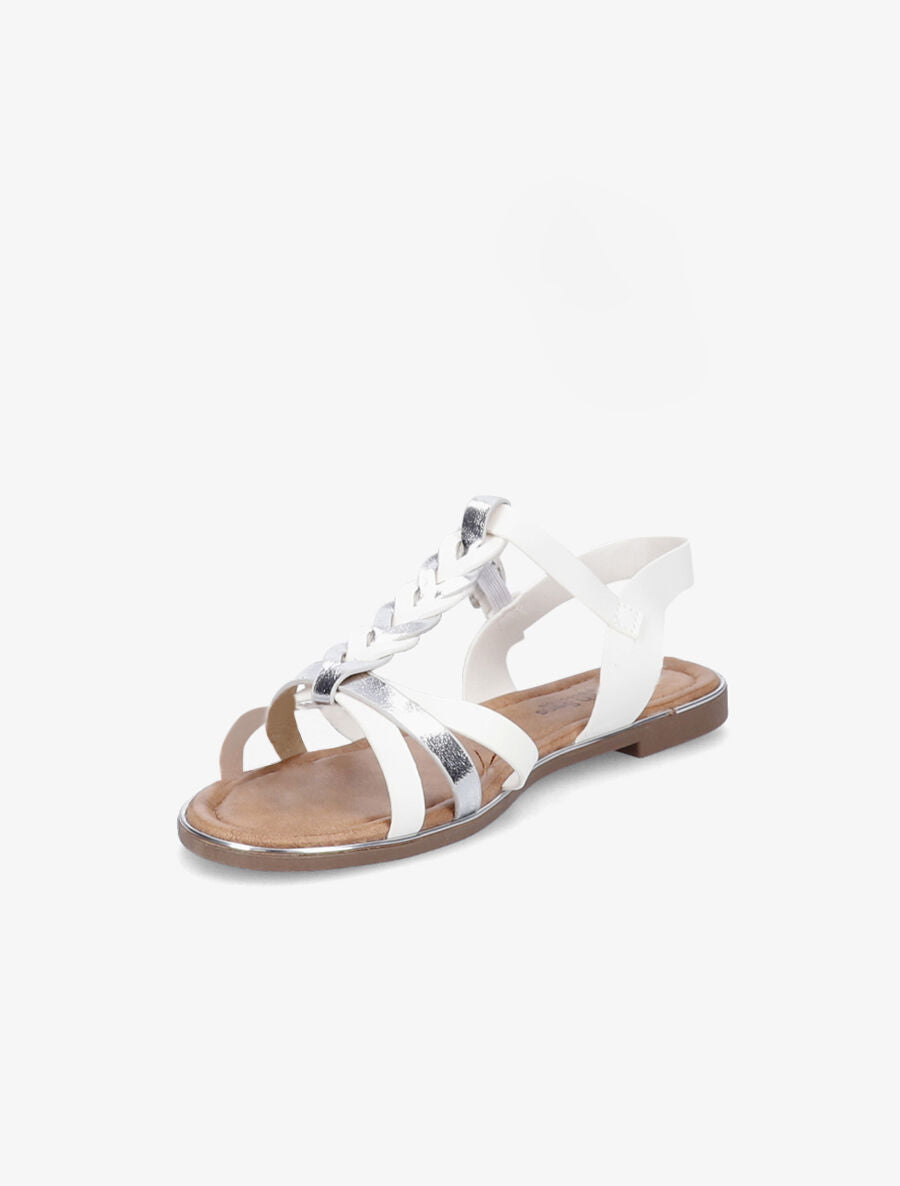 Nu-pieds à ganses tressées - Blanc - 3
