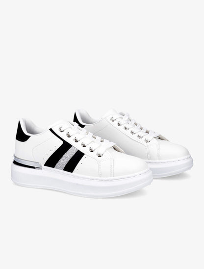 Sneakers à détail métallique - Noir - 4