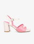 Sandales à talons et brides bicolore - Beige/rose - 5