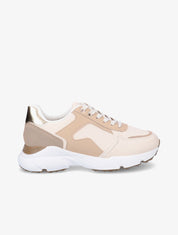 Baskets en simili texturé - Beige - 1
