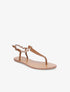Nu-pieds en simili à bride tressée irisée - Camel - 1