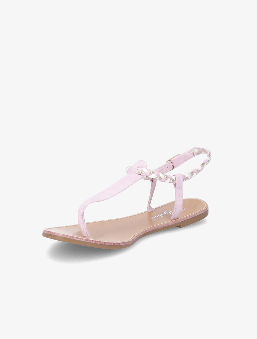Nu-pieds en simili à bride tressée irisée - Lilas - 3