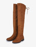Cuissardes en suédine à lacets - Camel - 1