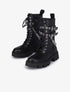 Boots style militaire à détails chaînes et sangles - Noir - 5